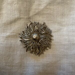 Lisner Silver Floral Brooch